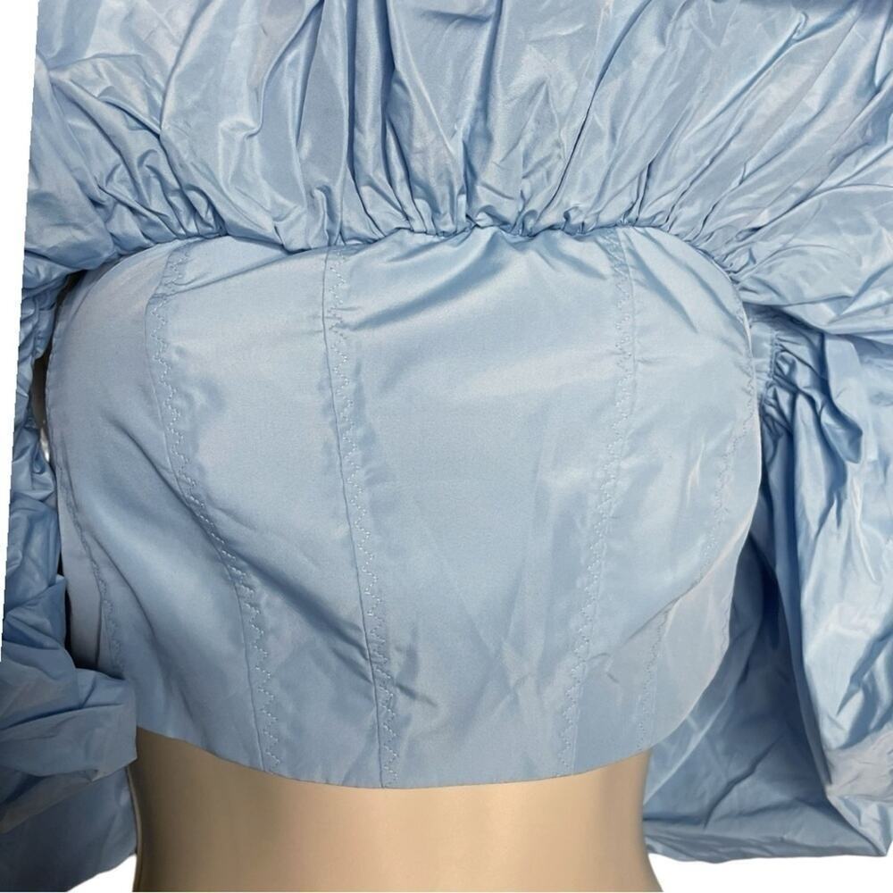 Anna October Light Blue Ruffled Crop Top - Picture 7 of 15